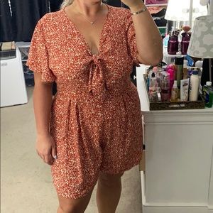 Rust orange Romper